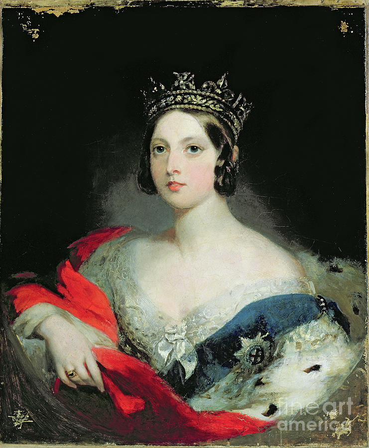 Queen Victoria, 1843 Painting by William Fowler
