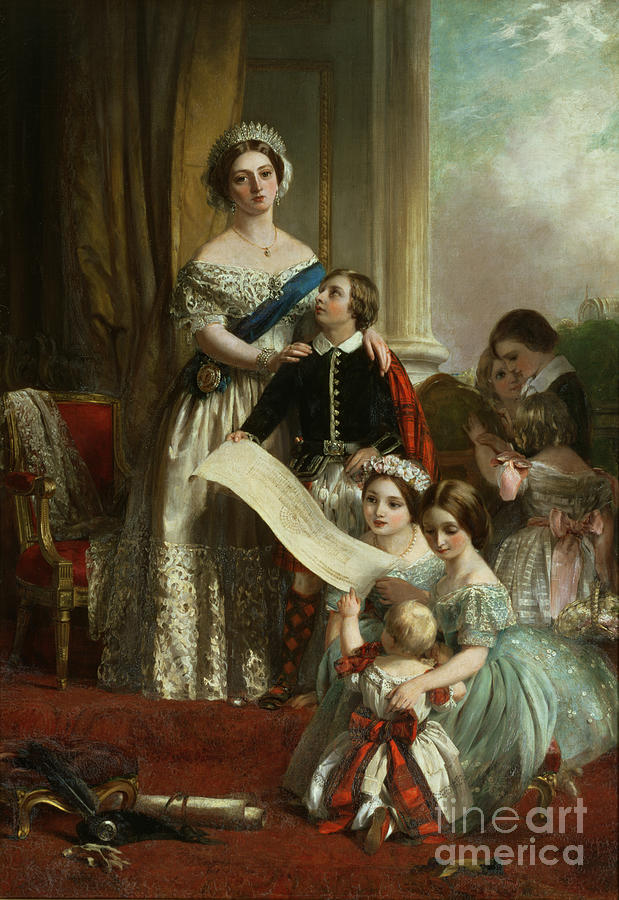 John Callcott Horsley Painting - Queen Victoria And Her Children In 1851 by John Callcott Horsley