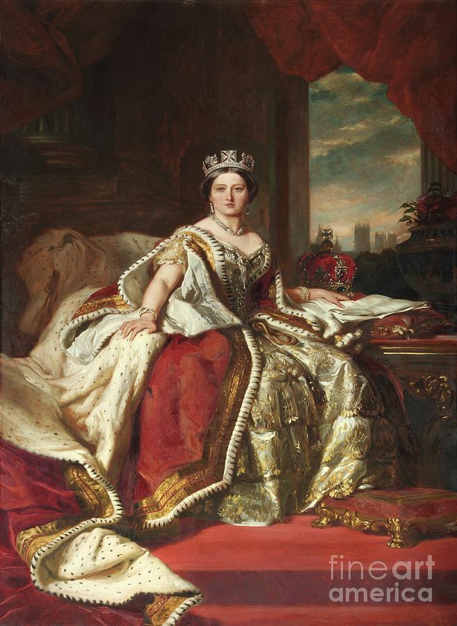 Queen Victoria, Copied By John Hanson Walker Ra, 1879 Painting by Franz ...