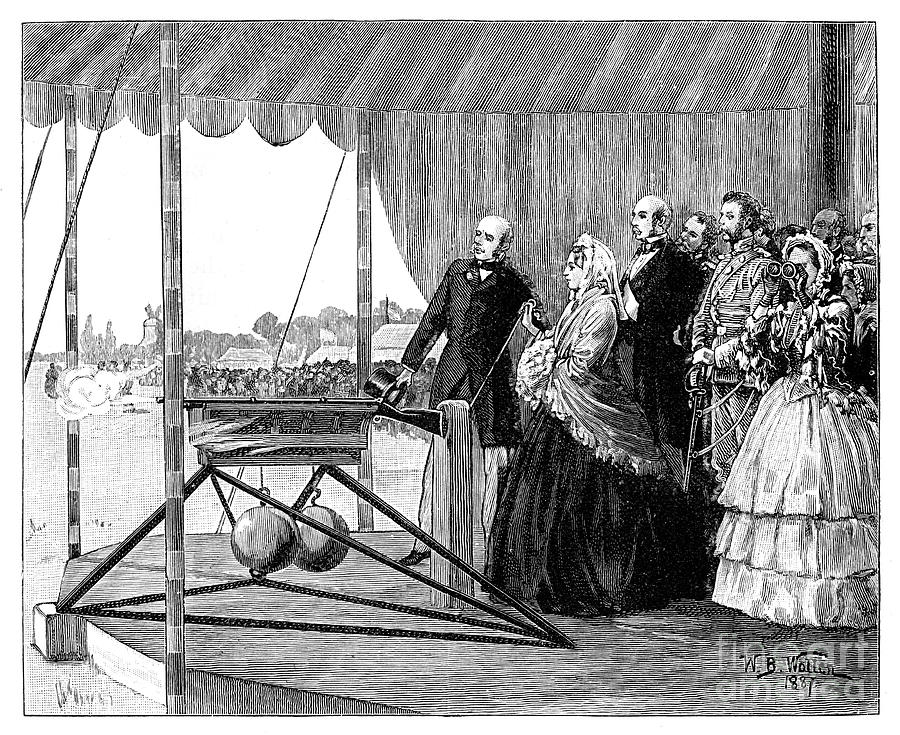 Queen Victoria Firing The First Shot Drawing by Print Collector