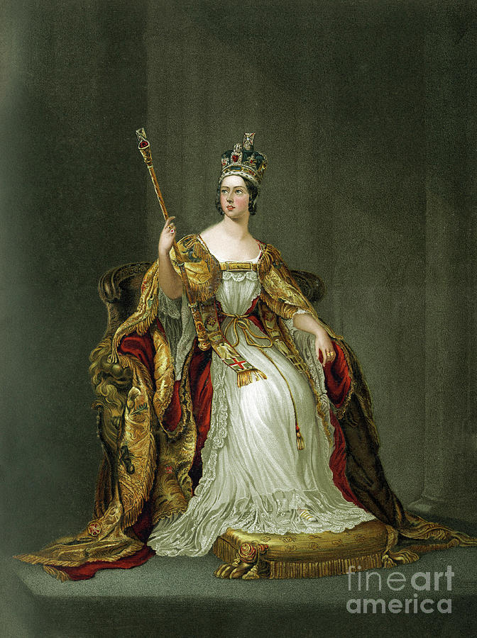 Queen Victoria Of England Painting by English School