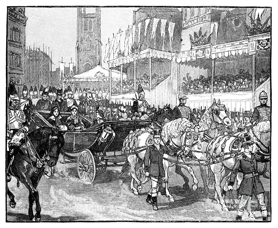 London Drawing - Queen Victoria Opening Holborn Viaduct by Print Collector