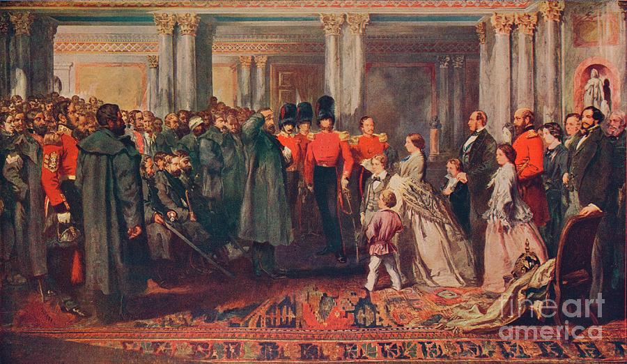 Queen Victoria Presenting Medals Drawing by Print Collector