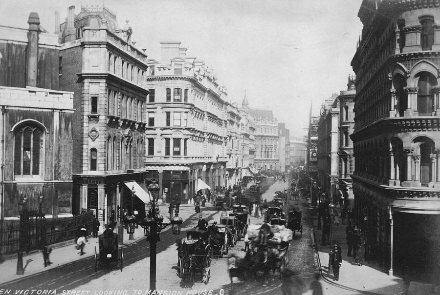 Queen Victoria Street Photograph by Otto Herschan Collection
