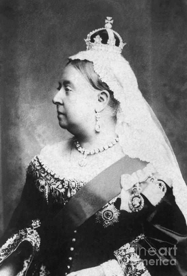 Queen Victoria Wearing Crown Photograph by Bettmann