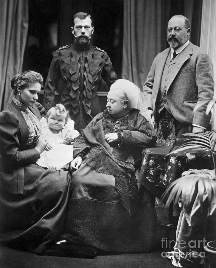Queen Victoria With Russian Royalty Photograph by Bettmann