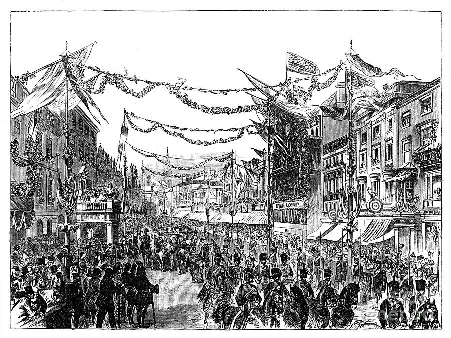 Queen Victorias Visit To Birmingham Drawing by Print Collector