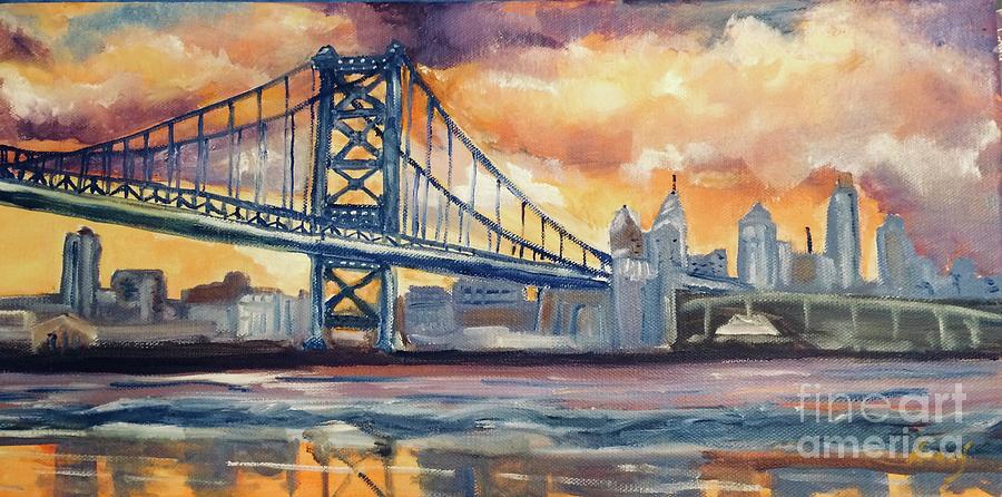 Queensboro bridge Painting by Nancy Anton