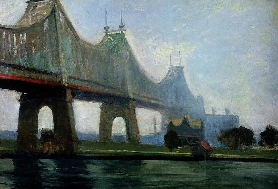 Edward Hopper Painting - Queensborough Bridge by Edward Hopper