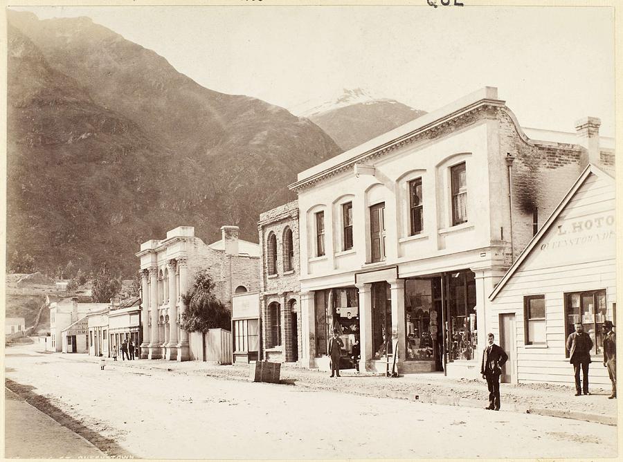 Queenstown  1870 1880s  Queenstown  by Burton Brothers studio Painting by Celestial Images