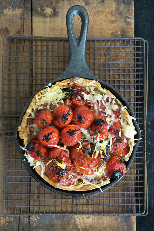 Quick Quiche With Tomatoes And Parma Ham Photograph by Martina Schindler