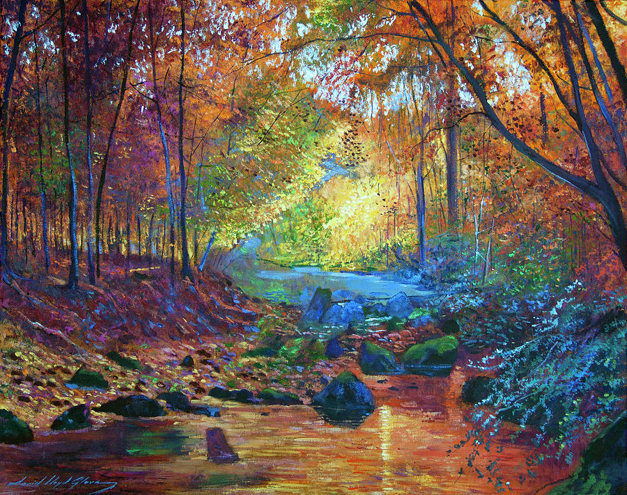 Quiet Autumn Moments Painting by David Lloyd Glover