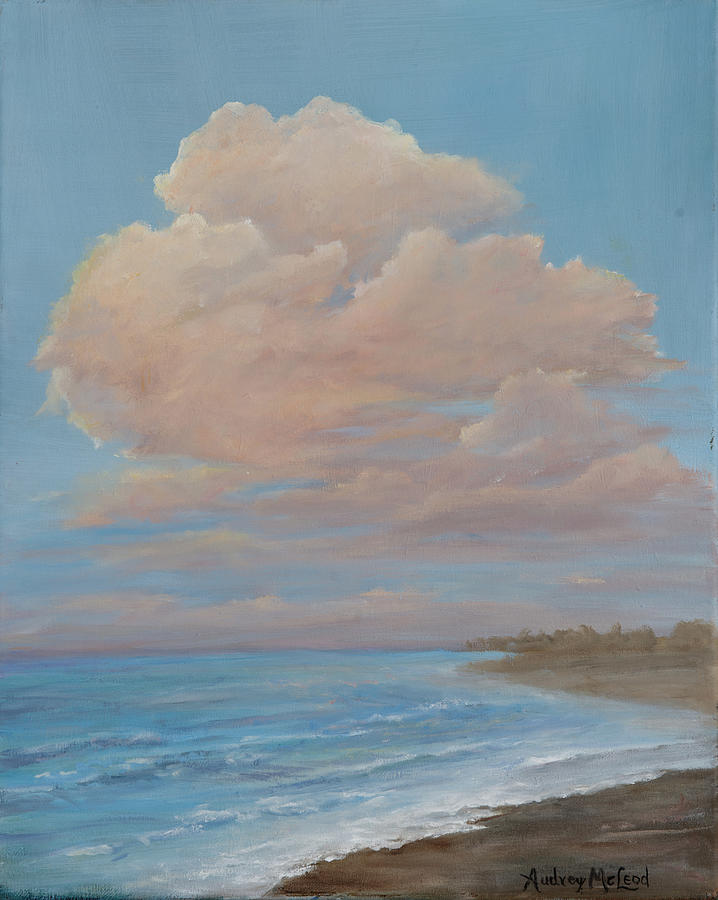Quiet beach Afernoon Painting by Audrey McLeod