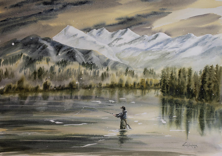 Trout Painting - Quiet Waters by Link Jackson