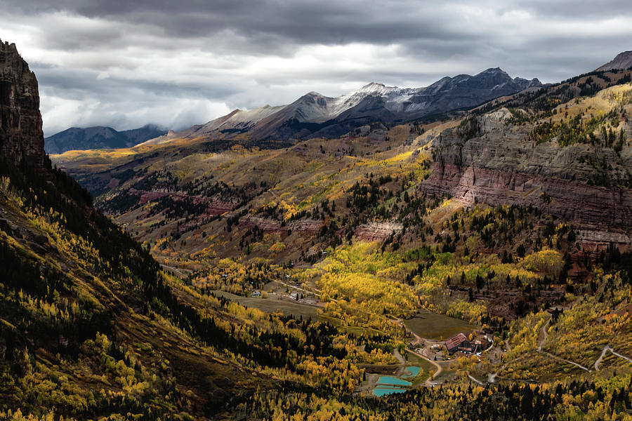 Telluride Photograph - Quilted Color Patchwork by Norma Brandsberg