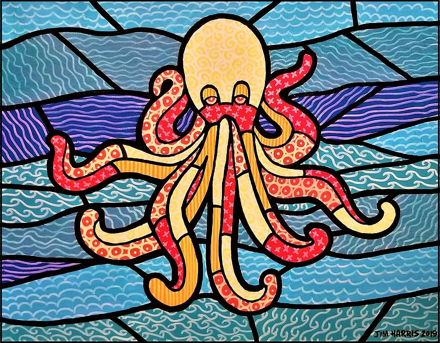 Quilted Octopus Painting