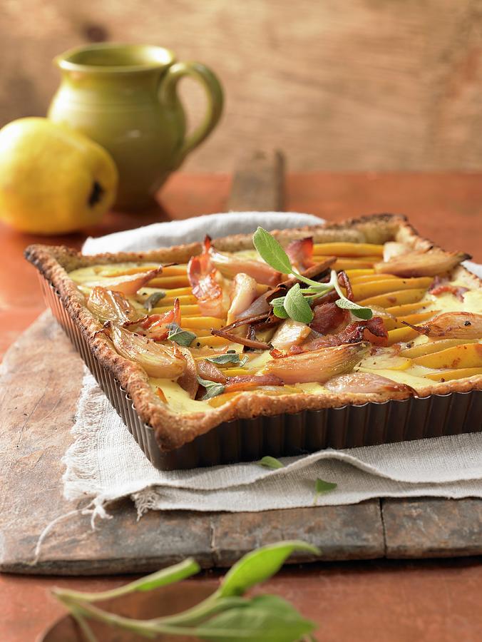 Quince And Bacon Tart Photograph by Jan-peter Westermann