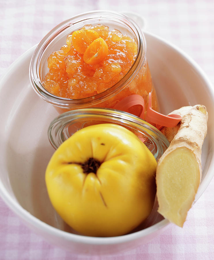 Quince Jam With Ginger Photograph by Teubner Foodfoto