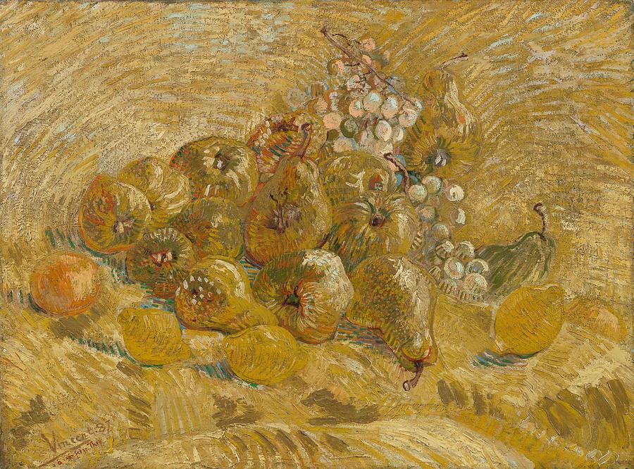 Quinces, Lemons, Pears and Grapes. Painting by Vincent van Gogh -1853-1890- Quinces, Lemons, Pears and Grapes. Painting by Vincent van Gogh -1853-1890-