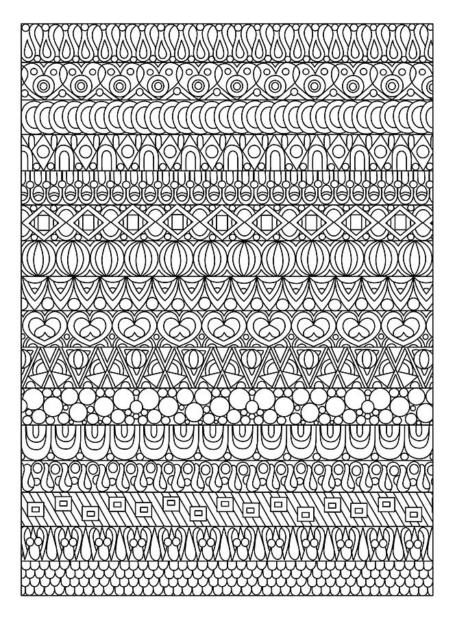 Pattern Drawing - Quintessential Doodle by Kathy G. Ahrens