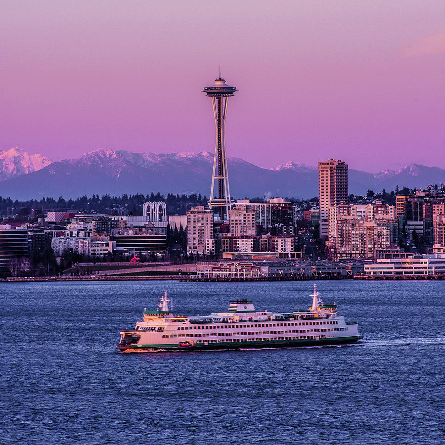 Quintessential Seattle at Sunset Photograph by Emerita Wheeling