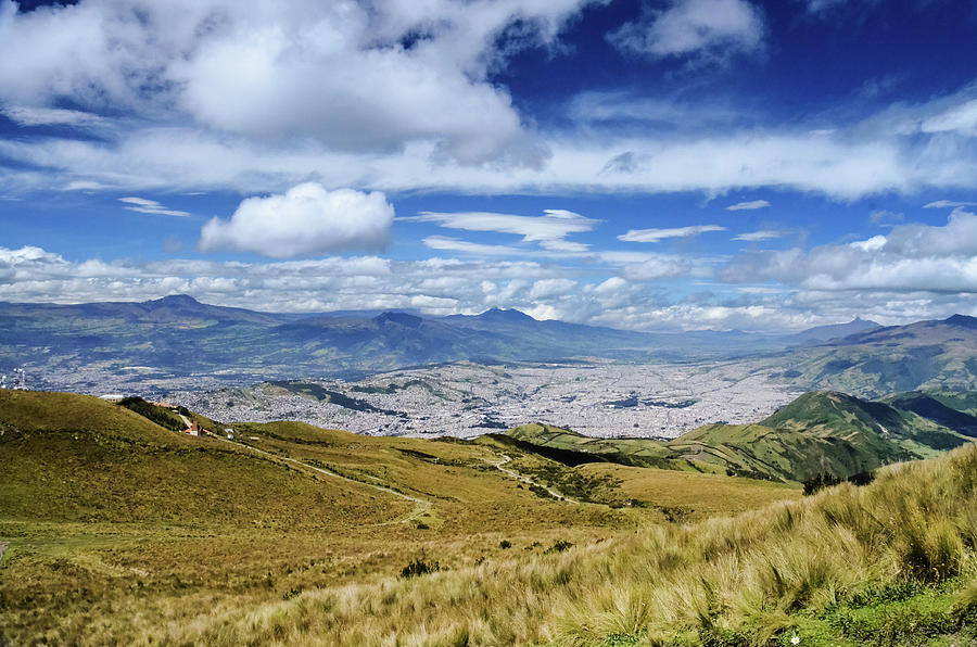 Nature Photograph - Quito Landscape View From Pichincha by Volanthevist