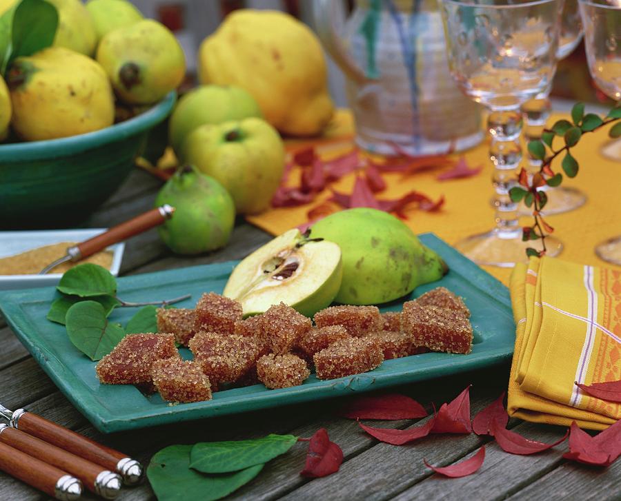 Quittenbrot quince Paste Coated In Brown Sugar Photograph by Strauss