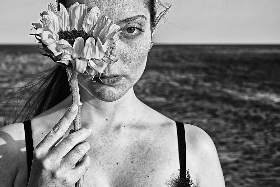 Sunflower Photograph - Quoi? Leternit II by Josefina Melo