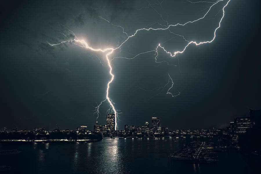 Skyline Photograph - "t" Is For Thunder! by Mei Zhang