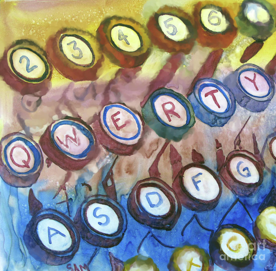 Qwerty Painting by Sandy McIntire