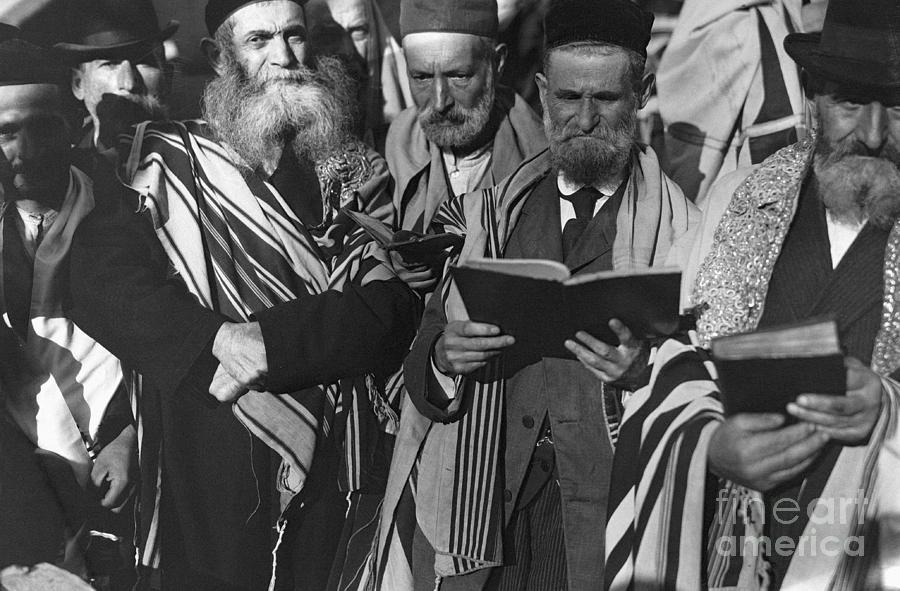 Rabbis Celebrating Yom Kippur On Ship Photograph by Bettmann