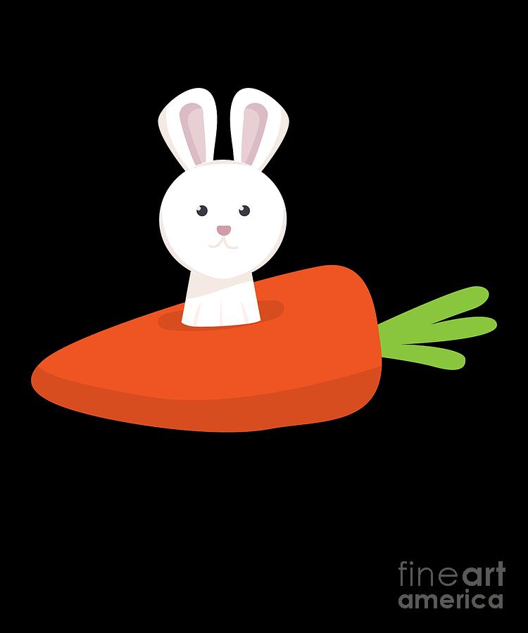 Rabbit Riding Carrot Shirt Cute Easter Basket Bunny Gift Drawing