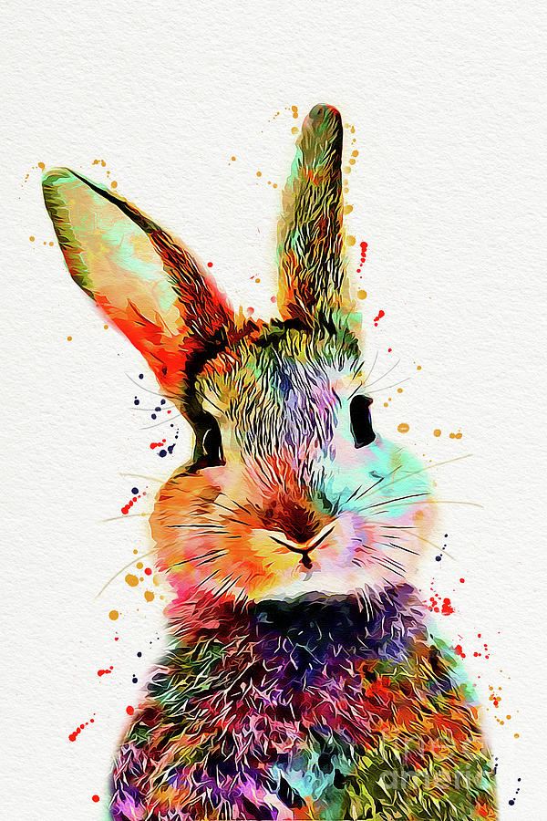 Rabbit Watercolor Art Print Painting by Nikolay Radkov - Pixels