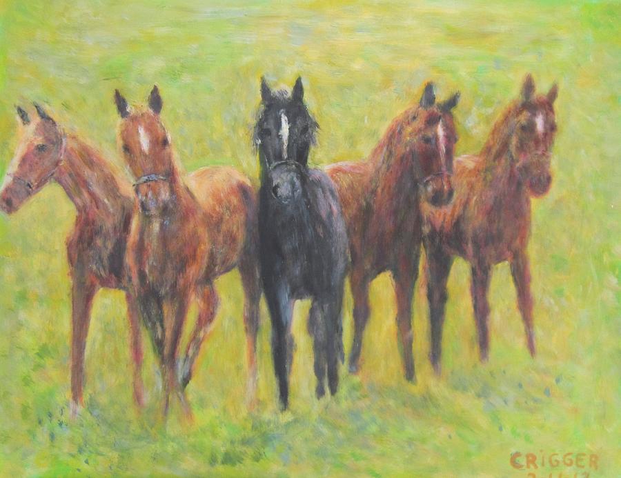 Race Horses Painting by Glenda Crigger - Fine Art America