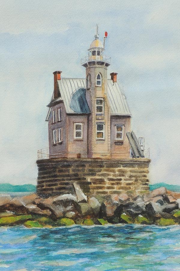Lighthouse Painting - Race Rock Lighthouse by Patty Kay Hall
