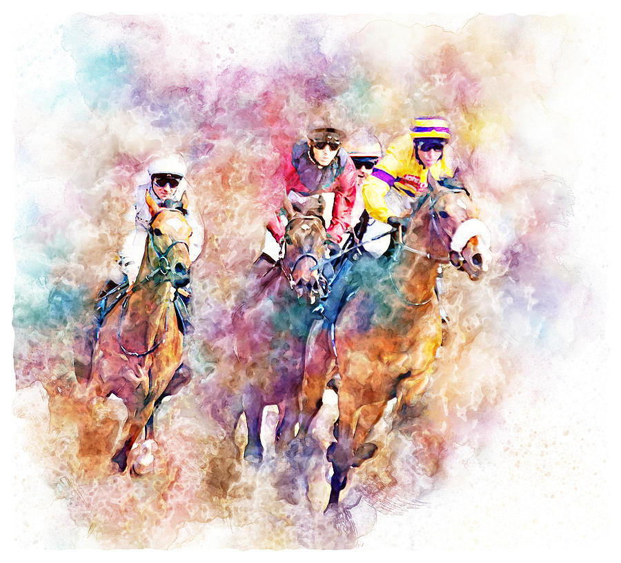 Race Painting by Shaukat Mulla - Fine Art America