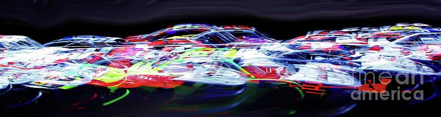 Racing Cars Speed Collage Photograph by Pete Klinger