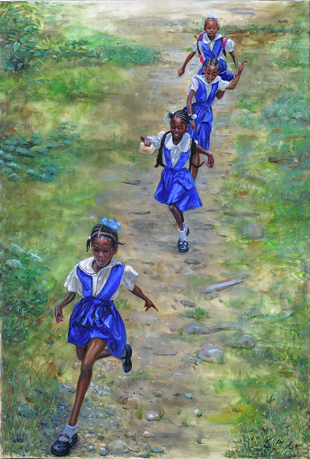 Saint Lucia Painting - Racing Home by Jonathan Guy-Gladding JAG Saint Lucia Painting - Racing Home by Jonathan Guy-Gladding JAG