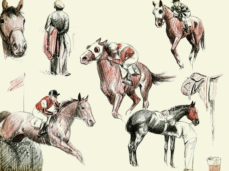 Racing Horses I Painting by C.W. Anderson