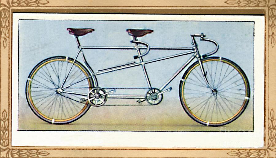 Racing Tandem Drawing by Print Collector