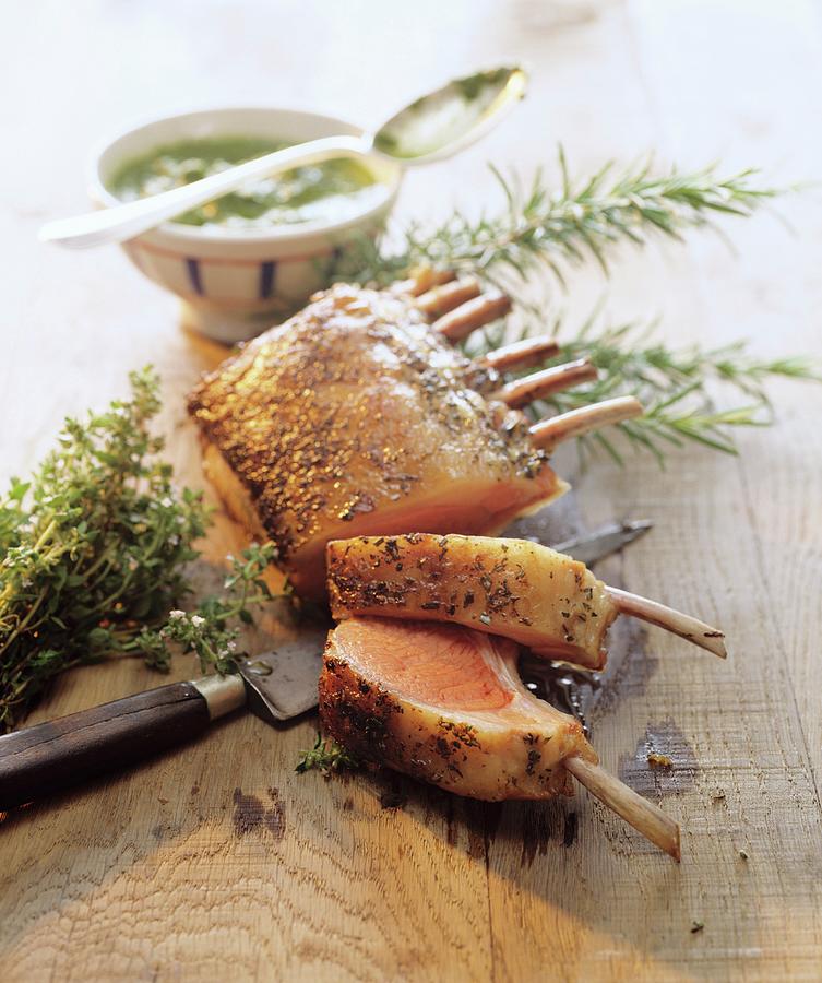 Rack Of Lamb With Thyme And Rosemary Photograph By Michael Wissing ...