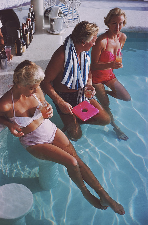 Racquet Club Pool Photograph by Slim Aarons