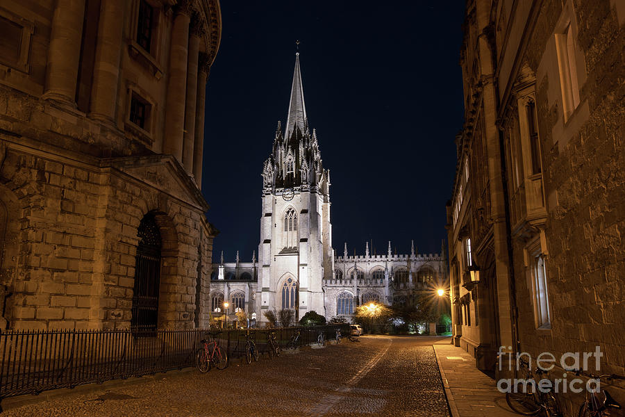 Architecture Photograph - Radcliffe Square Oxford at Night by Tim Gainey