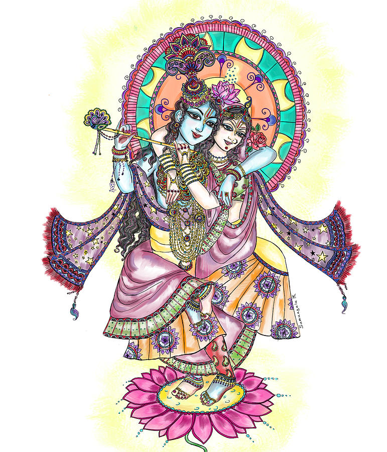 radha krishna clipart house