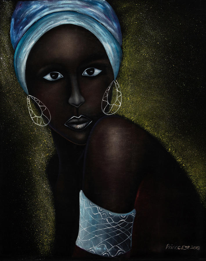 Black Girl Magic Painting - Radiant Beauty by Prince Eze