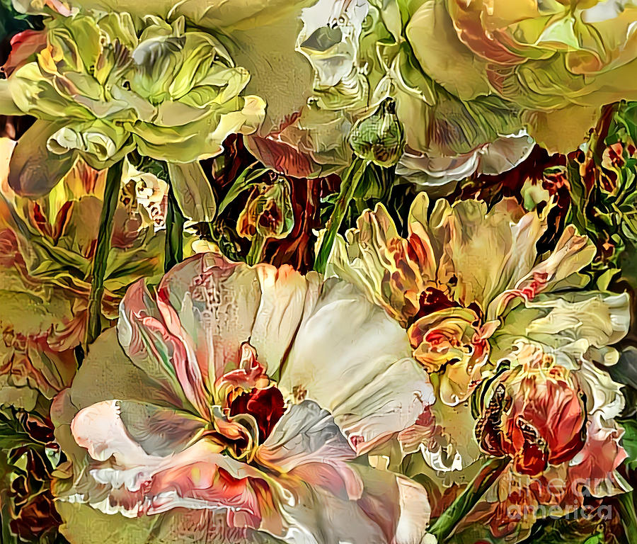 Radiant Ranunculus Mixed Media by Trudee Hunter Radiant Ranunculus Mixed Media by Trudee Hunter