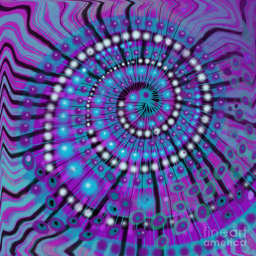 Radiant Spiral Digital Art by Carol Jacobs
