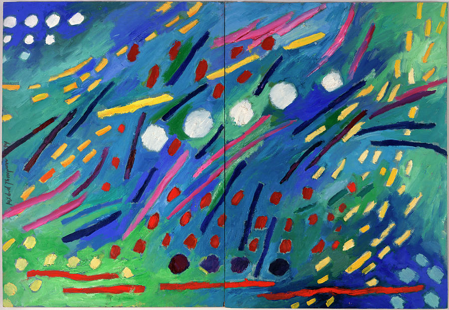 Abstract Painting - Radiation Exploration 9 By Mildred by Mildred Thompson
