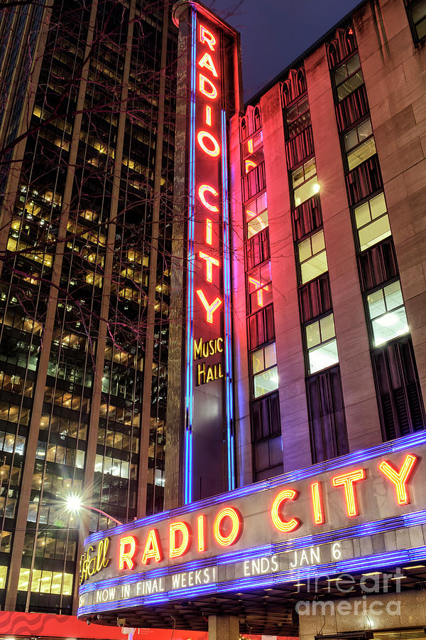 Radio City Glow New York City Photograph by John Rizzuto