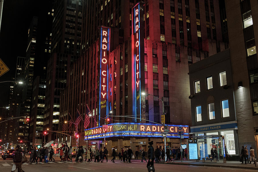 Radio City Music Hall at Night Photograph by Doug Ash